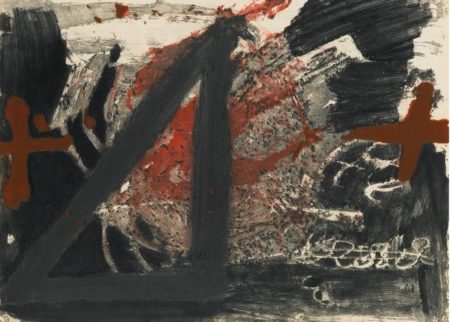 Antonio Tapies - Triangle (Galfetti 610)-1976 Antonio Tapies - Triangle (Galfetti 610)-1976