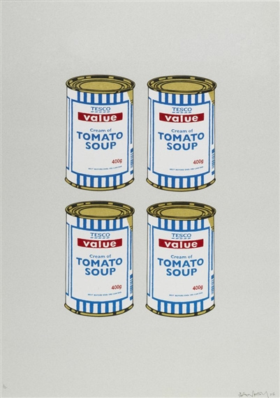 4 Soup Cans, Gold on Grey-2006 4 Soup Cans, Gold on Grey-2006