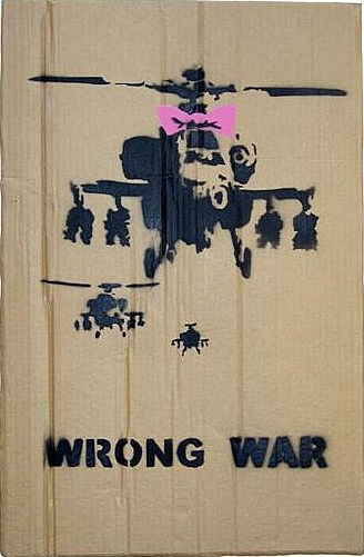 Wrong War Placard Pink Colourway- Wrong War Placard Pink Colourway-