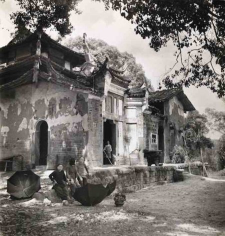 Chinese Village Scene-1945 Chinese Village Scene-1945