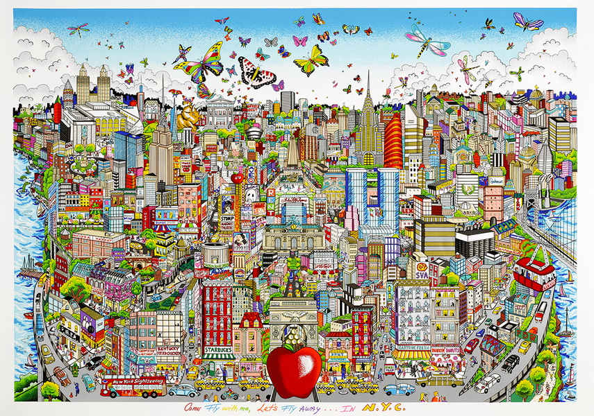 Fazzino made original and limited painted pop art edition works of New York city