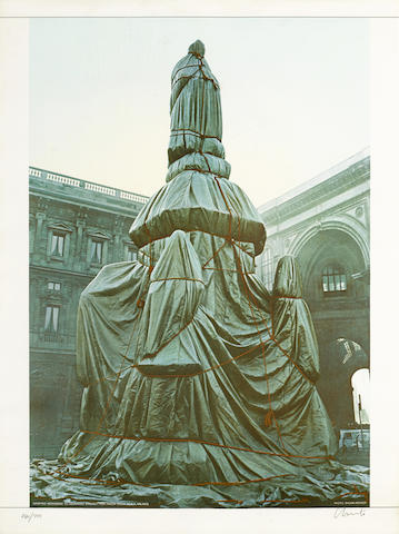 Wrapped Monument to Leonardo, Project for Piazza della Scala, Milan-1971 Wrapped Monument to Leonardo, Project for Piazza della Scala, Milan-1971