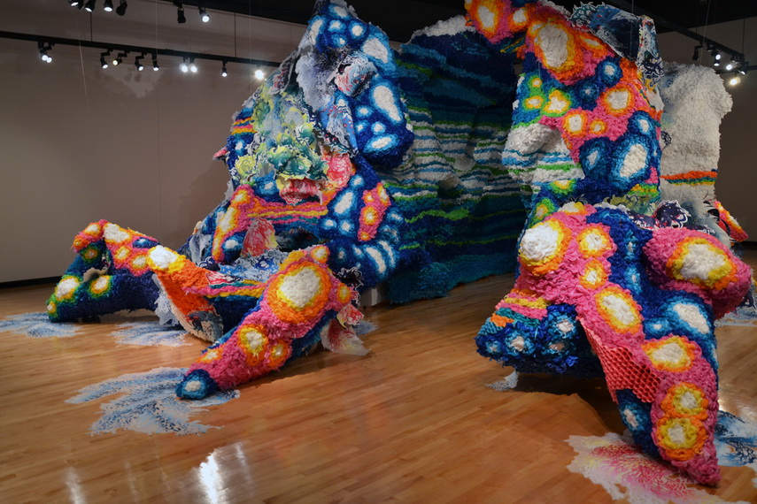 The press and especially juxtapoz magazine published story about the use of life forms in her work