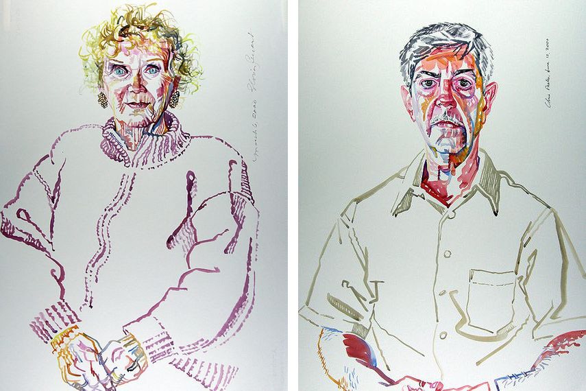 The works of Don Bachardy were on view for his retrospective exhibition in New York