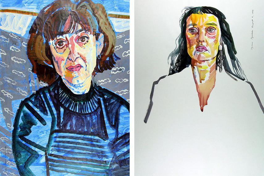Don did a Hollywood portrait in privacy of his home with use of pigment like ink