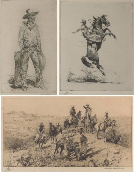 Selected Images (Rope Tosser; A Cowman; The Pinto Horse; Going to Town, No. 1; Grass Hunters, No. 1; Dividing the Riders; Running Wild Horses; The Bell Mare; California Vaqueros; Cinch Binder)- Selected Images (Rope Tosser; A Cowman; The Pinto Horse; Going to Town, No. 1; Grass Hunters, No. 1; Dividing the Riders; Running Wild Horses; The Bell Mare; California Vaqueros; Cinch Binder)-