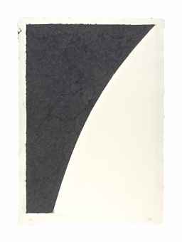 Colored Paper Image I (White Curve with Black I)-1976 Colored Paper Image I (White Curve with Black I)-1976