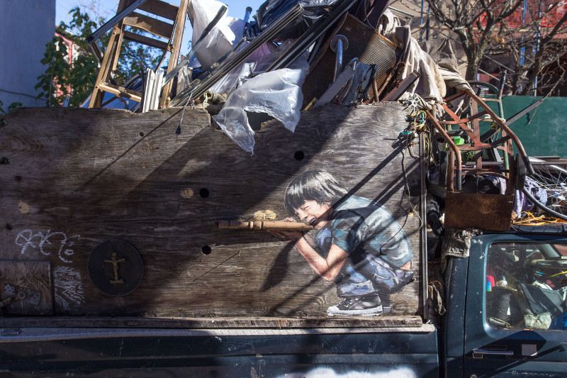 Ernest Zacharevic - Cowboys and Crooks detail - Photo Credit Ernest Zacharevic