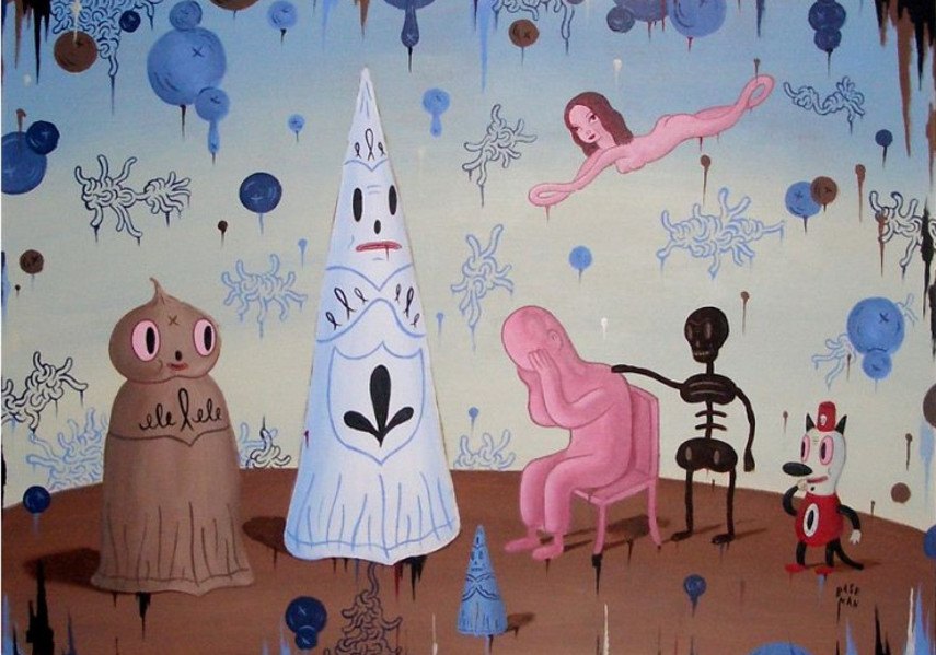Gary Baseman – A Moment Ago Everything Was Fine - Image via pinterestcom