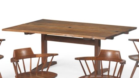 George Nakashima - Trestle Dining Table-1976 George Nakashima - Trestle Dining Table-1976