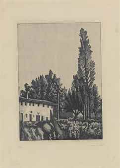 Paesaggio con il grande pioppo-1927 Paesaggio con il grande pioppo-1927