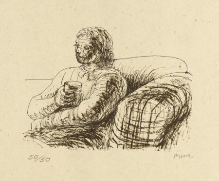 Seated Figure Holding Glass-1974 Seated Figure Holding Glass-1974