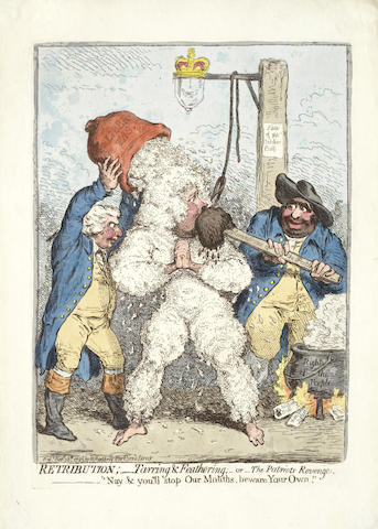 Retribution; Tarring & Feathering; or the Patriot's Revenge-1795 Retribution; Tarring & Feathering; or the Patriot's Revenge-1795