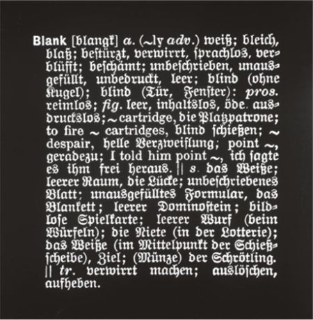 Art as Idea as Idea, Blank-1967 Art as Idea as Idea, Blank-1967