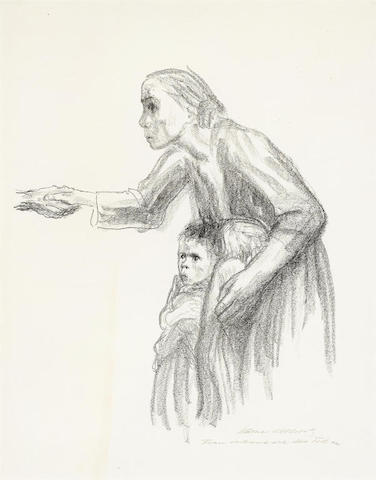 Frau Vertraut Sich Dem Tode An, from Death-1934 Frau Vertraut Sich Dem Tode An, from Death-1934