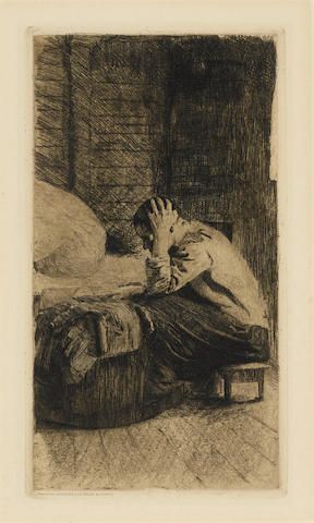 Frau an der Wiege-1896 Frau an der Wiege-1896