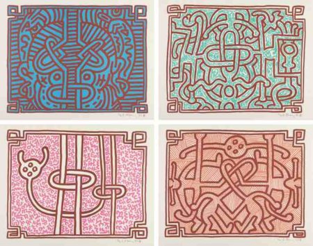Chocolate Buddah: four prints-1989 Chocolate Buddah: four prints-1989