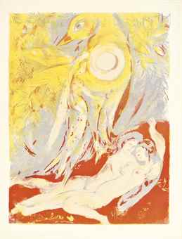 Then said the King in himself, 'By Allah, I will not slay her, until I have heard the next of her tale'..., Plate 13 from Four Tales from The Arabian Nights; So I came forth of the Sea and sat down on the edge of an Island in the Moonshine-1948 Then said the King in himself, 'By Allah, I will not slay her, until I have heard the next of her tale'..., Plate 13 from Four Tales from The Arabian Nights; So I came forth of the Sea and sat down on the edge of an Island in the Moonshine-1948