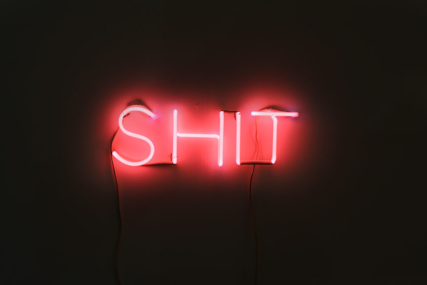 Martin Creed - Work no.281 Shit, 2002. Neon, 15 x 20 cm. Edition of 3. Courtesy Alberto Peola