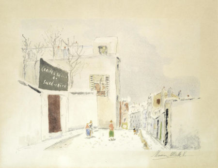 Sous la Neige. Rue a Cote du Sacre-Coeur, Montmartre-1938 Sous la Neige. Rue a Cote du Sacre-Coeur, Montmartre-1938