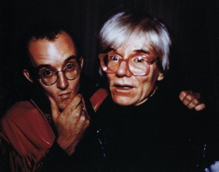 Andy Warhol and Keith Haring at Palladium, N.Y.-1985 Andy Warhol and Keith Haring at Palladium, N.Y.-1985