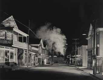 Policeman Weldon Painter Patrols the Main Street, Stanley, Virginia-1956 Policeman Weldon Painter Patrols the Main Street, Stanley, Virginia-1956