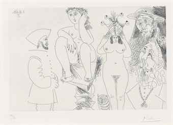 Deux femmes dont une sur une sellette, from La Serie 347-1968 Deux femmes dont une sur une sellette, from La Serie 347-1968