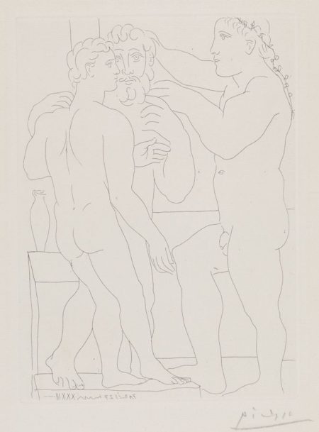 Jeune Sculpteur Grec Avec Sa Sculpture: Un Homme Et Un Ephebe-1933 Jeune Sculpteur Grec Avec Sa Sculpture: Un Homme Et Un Ephebe-1933