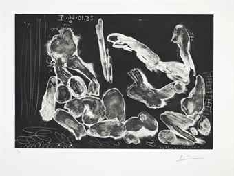 Peintre et modele accoude-1966 Peintre et modele accoude-1966