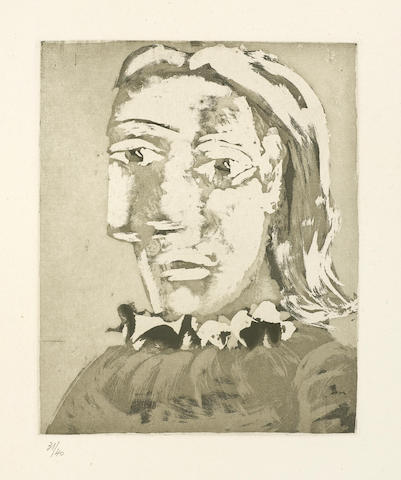 Portrait de Femme au Col en ruche: Marie-Therese-1939 Portrait de Femme au Col en ruche: Marie-Therese-1939