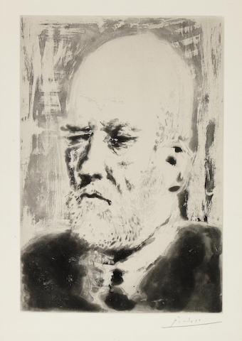 Portrait de Vollard II, from La Suite Vollard-1937 Portrait de Vollard II, from La Suite Vollard-1937