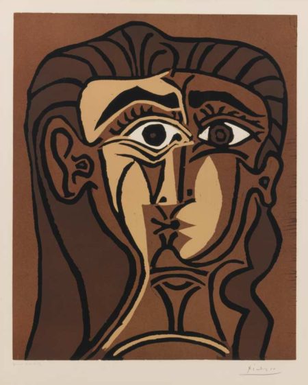 Tete De Femme (Portrait De Jacqueline De Face. II)-1962 Tete De Femme (Portrait De Jacqueline De Face. II)-1962