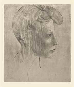 Tete de Femme, de Profil, from La Suite des Saltimbanques-1905 Tete de Femme, de Profil, from La Suite des Saltimbanques-1905