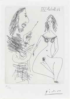 Vieux Peintre avec une Adolescente, from: Series 347-1968 Vieux Peintre avec une Adolescente, from: Series 347-1968