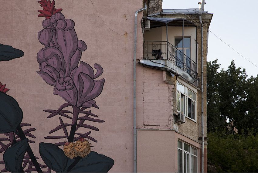 Pastel - Two Peasants (detail), Kiev, Ukraine, 2016