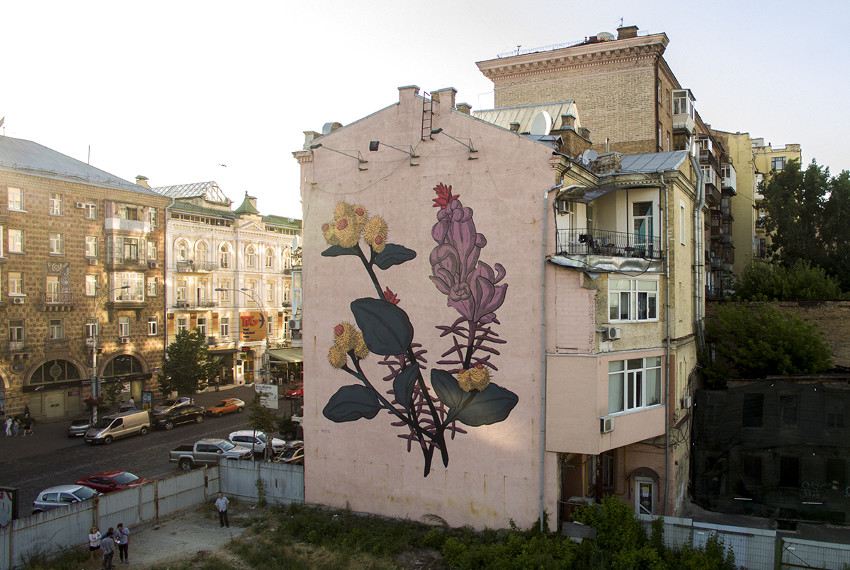 Pastel - Two Peasants, Kiev, Ukraine, 2016