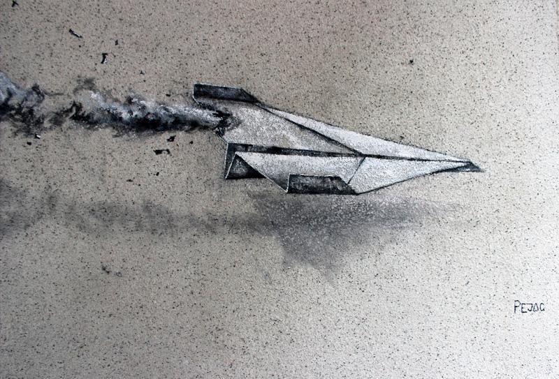 Pejac, Icarus, street art, South Korea, Seoul, 2015