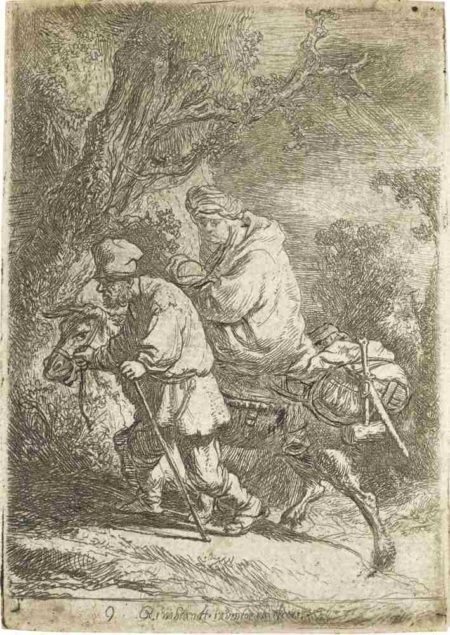 The Flight Into Egypt: Small Plate-1633 The Flight Into Egypt: Small Plate-1633