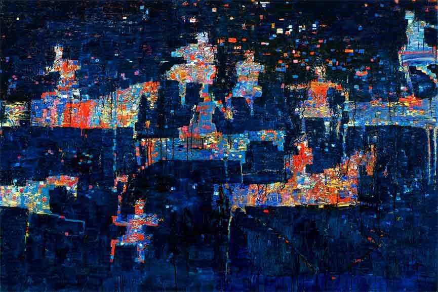 Contemplative and Lively Paintings by Reza Derakshani Coming to Sophia Contemporary