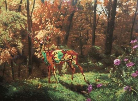 Camo Deer In Autumn- Camo Deer In Autumn-