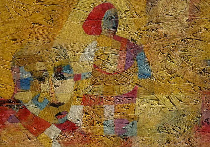 Les œuvres de l'artiste dans son atelier de la maison pendant une longue période et de nouvelles voient le bon
