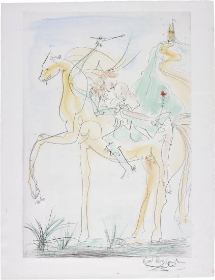 Couple a cheval, for Suite mythologique nouvelle (Couple on Horseback, for New Mythological Suite)-1971 Couple a cheval, for Suite mythologique nouvelle (Couple on Horseback, for New Mythological Suite)-1971