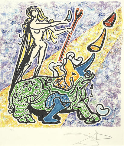 La vergine e il rinoceronte, from Les Vitraux-1973 La vergine e il rinoceronte, from Les Vitraux-1973