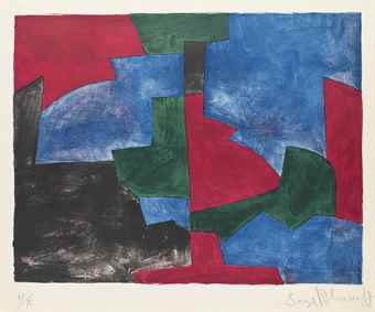 Composition in Green, Red and Blue-1966 Composition in Green, Red and Blue-1966