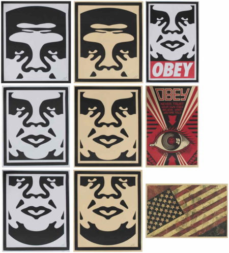 Andre the Giant Face, Obey Icon, Flag, Obey Eye-2013 Andre the Giant Face, Obey Icon, Flag, Obey Eye-2013