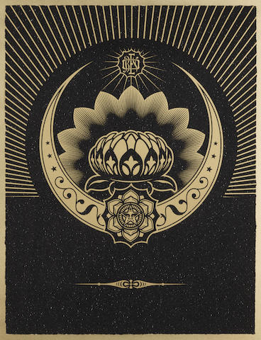 Obey Lotus Crescent (Black & Gold)-2013 Obey Lotus Crescent (Black & Gold)-2013