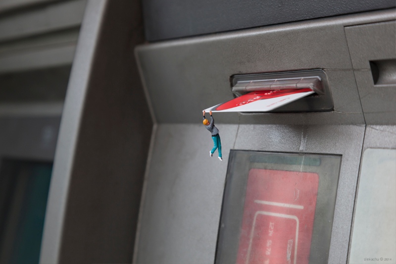 street art, installation, Slinkachu, outdoors