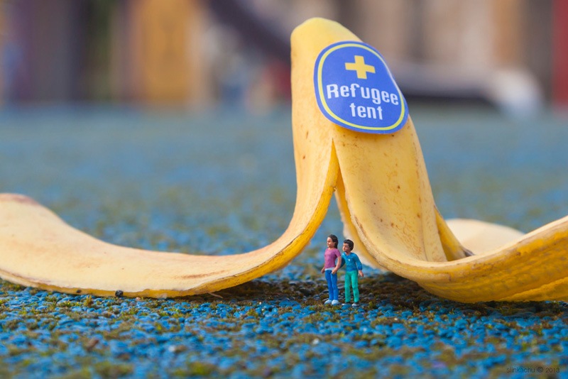street art, installation, Slinkachu, outdoors