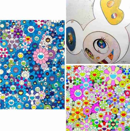 An Homage to IKB 1957 A, And Then x6 (White-The Superflat Method, Blue and Yellow Ears), Flower Smile-2013 An Homage to IKB 1957 A, And Then x6 (White-The Superflat Method, Blue and Yellow Ears), Flower Smile-2013
