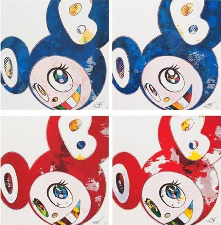 And Then x727 (Ultramarine - Gunjo), And Then x6 (Lapis Lazuli - The Superflat Method), And Then x6 (Red - The Superflat Method), And Then x6 (Red - The Polke Method)-2013 And Then x727 (Ultramarine - Gunjo), And Then x6 (Lapis Lazuli - The Superflat Method), And Then x6 (Red - The Superflat Method), And Then x6 (Red - The Polke Method)-2013